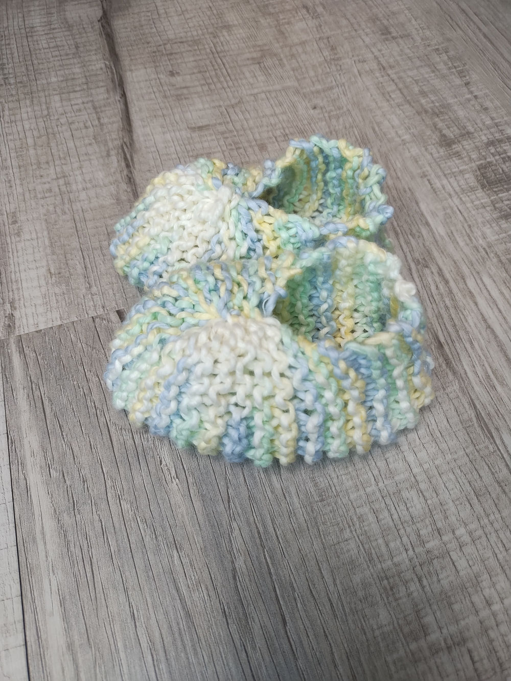 Hand-Knit Baby Booties - Picture 3 of 4